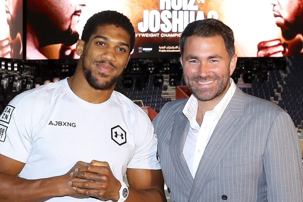 Anthony Joshua and Eddie Hearn