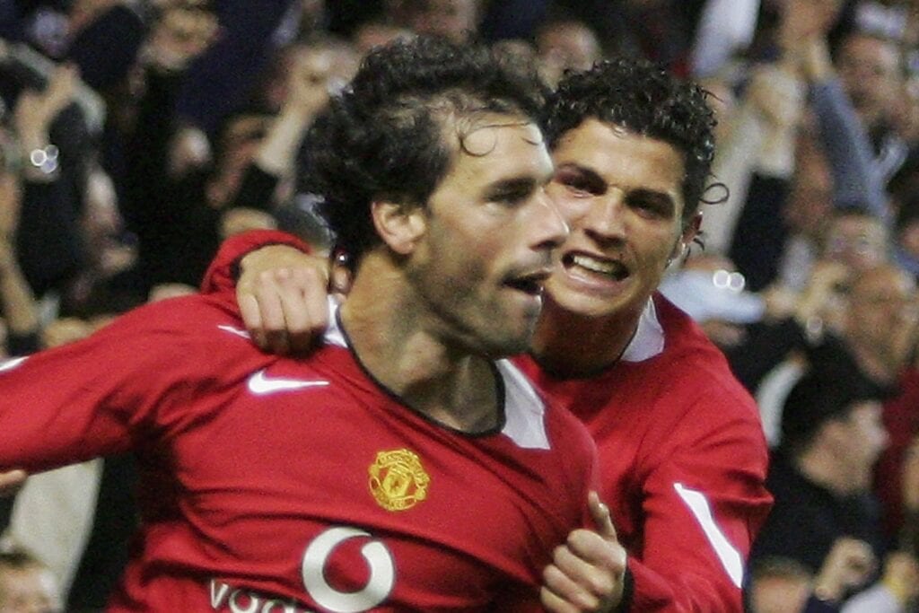 Ruud van Nistelrooy and Cristiano Ronaldo