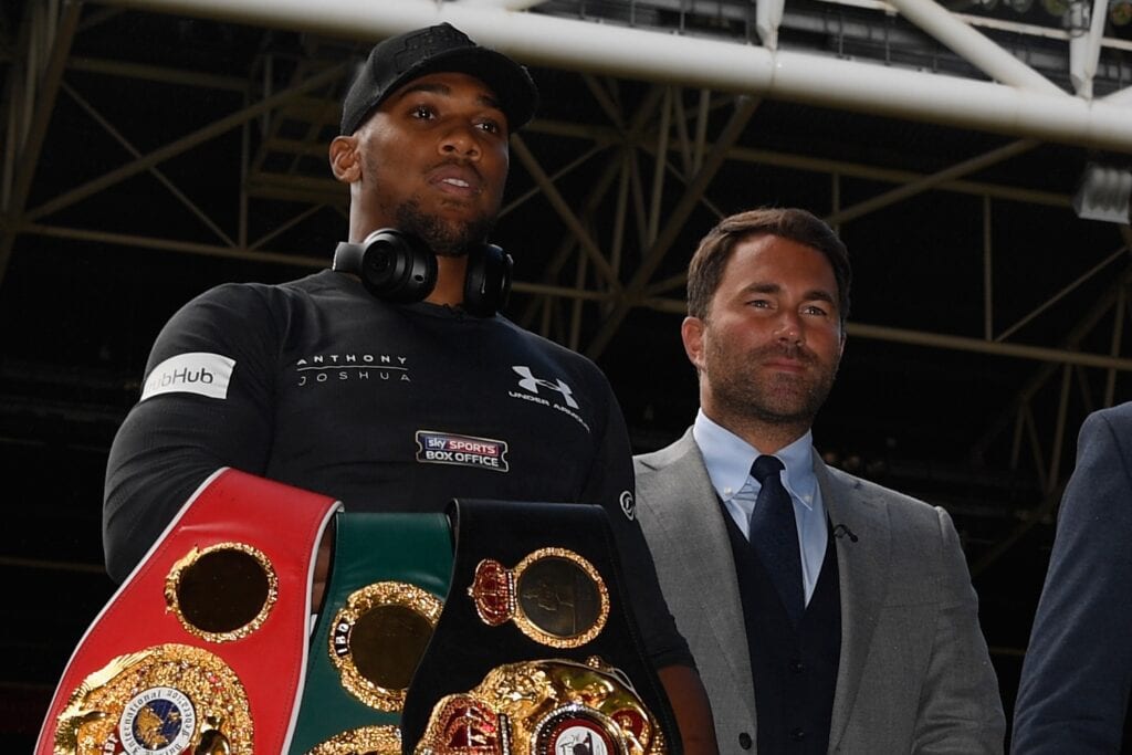 Anthony Joshua and Eddie Hearn