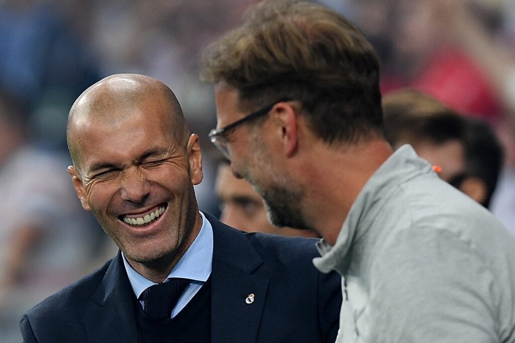 Zinedine Zidane and Jurgen Klopp