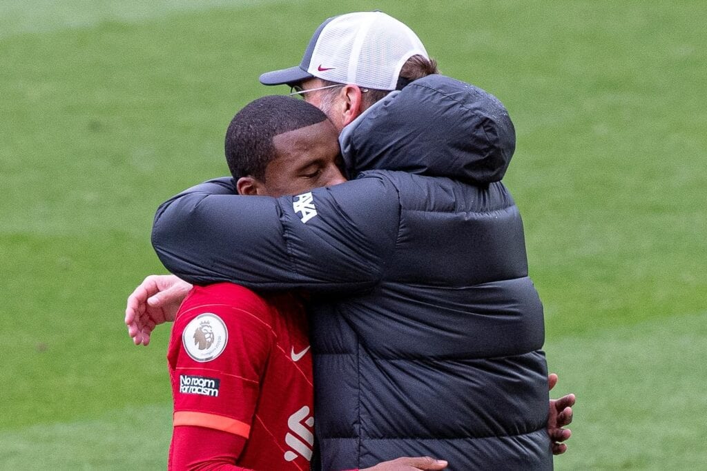 Georginio Wijnaldum and Jurgen Klopp
