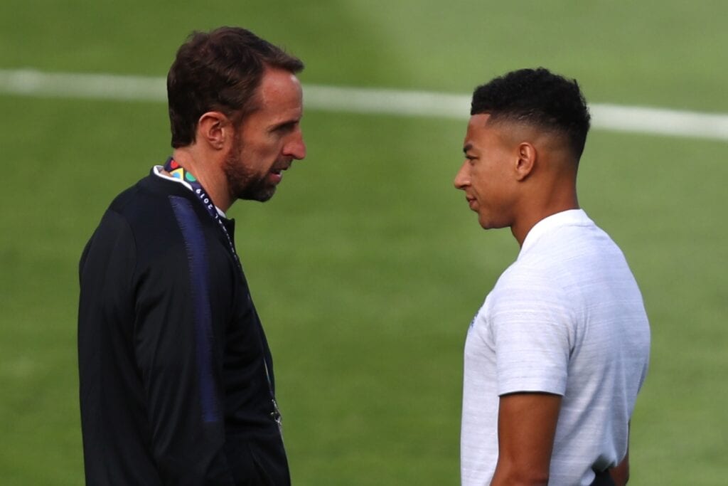 Gareth Southgate and Jesse Lingard