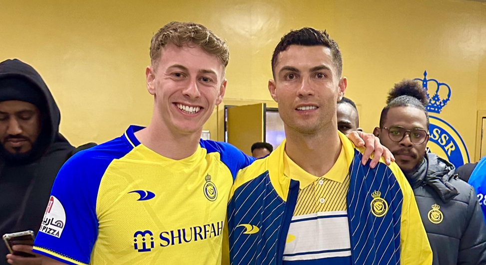 Ben Black posing with Cristiano Ronaldo