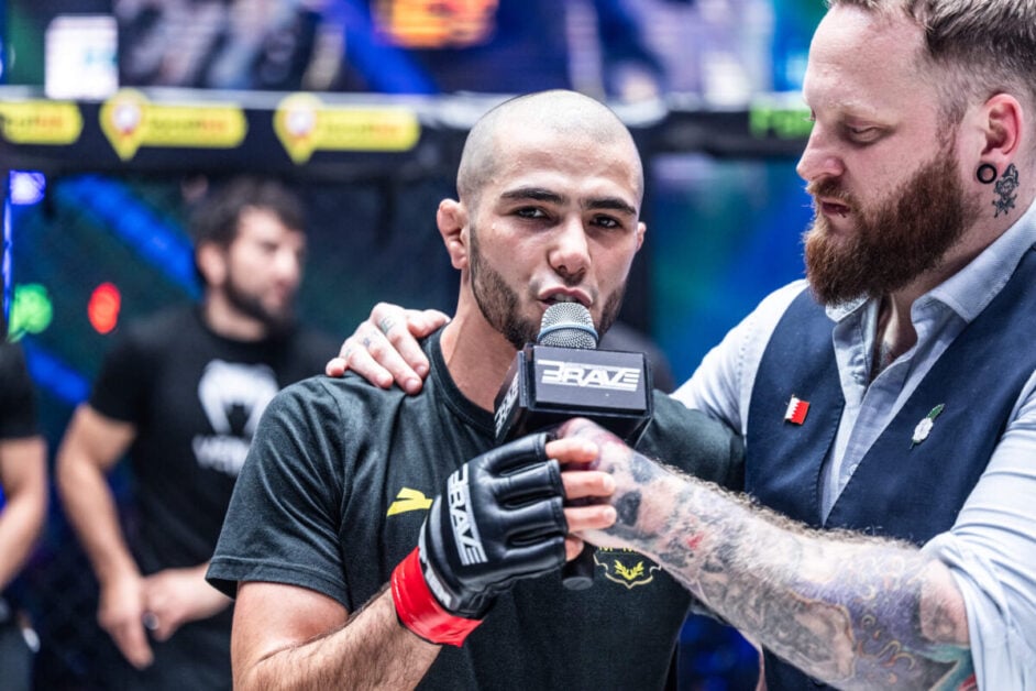 Muhammad Mokaev during a Brave CF interview