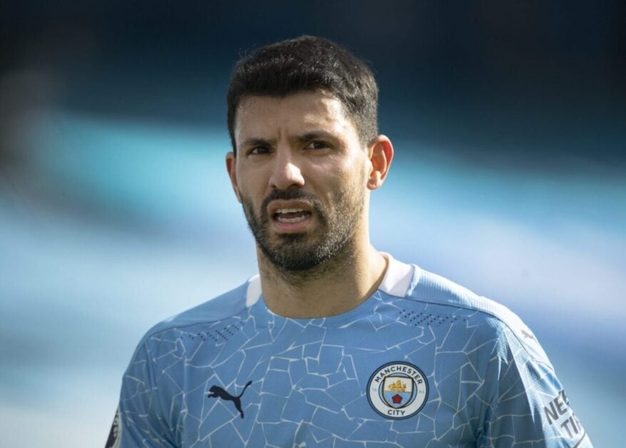 Sergio Aguero playing for Manchester City
