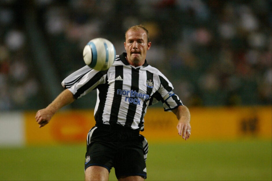 Alan Shearer playing for Newcastle