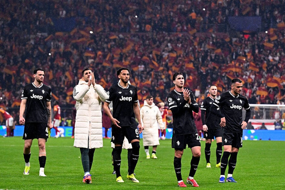 Juventus squad after losing to Galatasaray