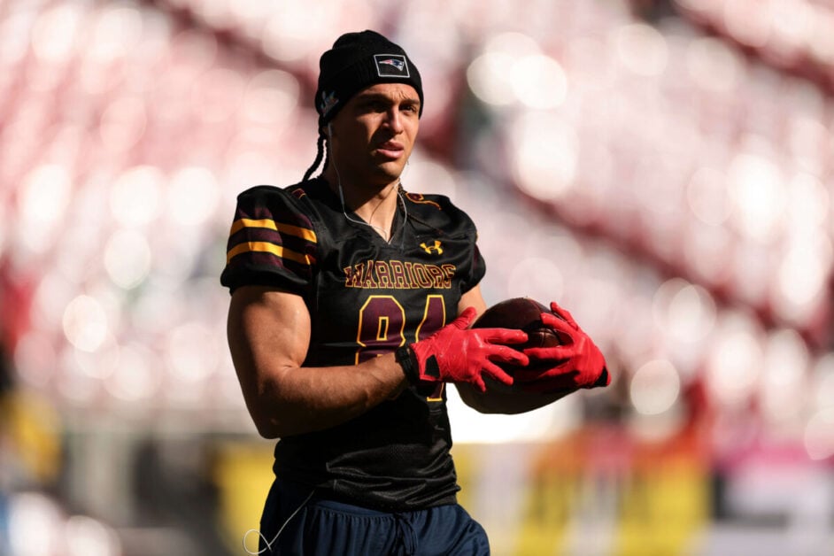 Mack Hollins of the New England Patriots