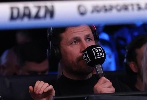 Darren Barker commentating for DAZN