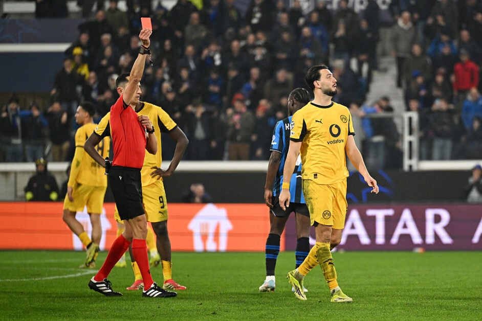 Ramy Bensebaini sent off against Atalanta