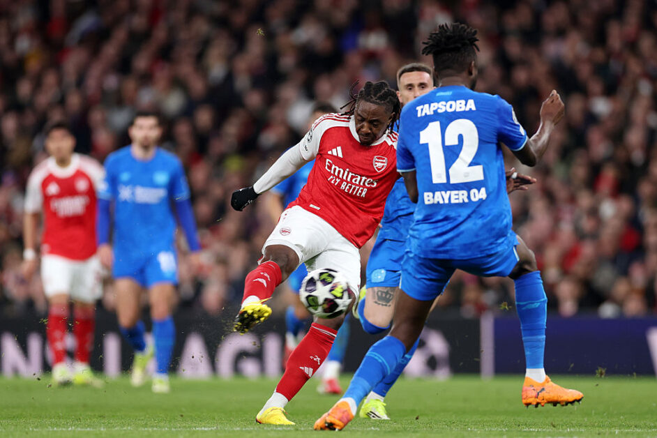 Eberechi Eze scores against Bayer Leverkusen
