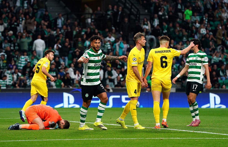 Luis Suarez reacts after Nikita Khaikin gathers the ball