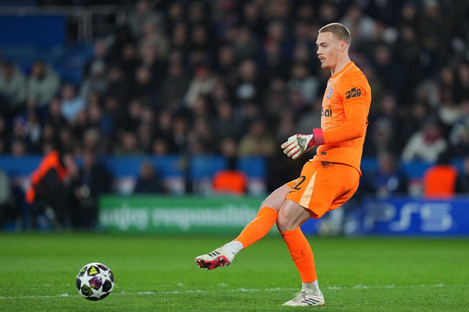 Filip Joergensen playing for Chelsea