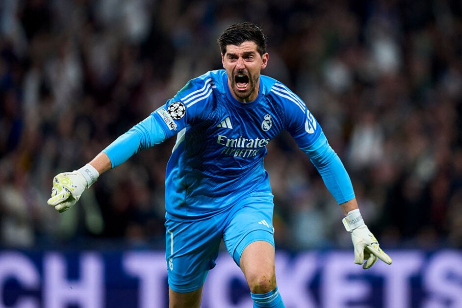 Thibaut Courtois during Real Madrid vs Manchester City