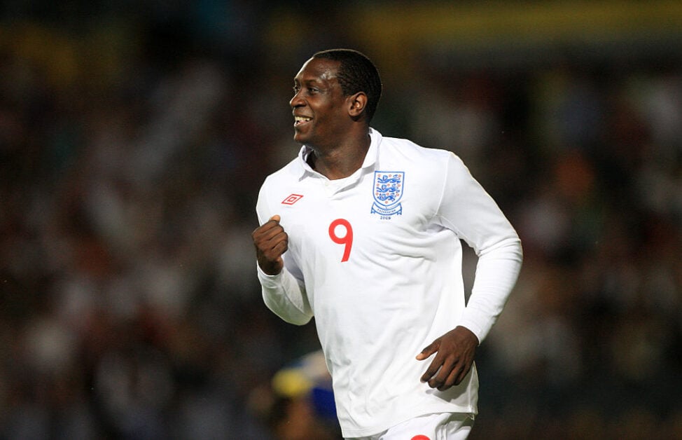 Emile Heskey playing for England