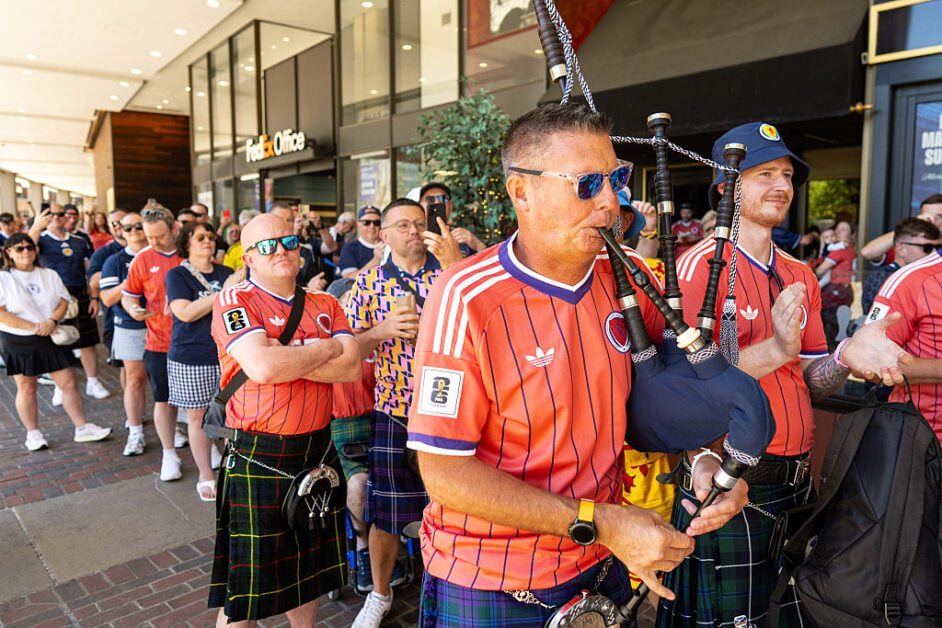 Scotland fans before a World Cup watch party