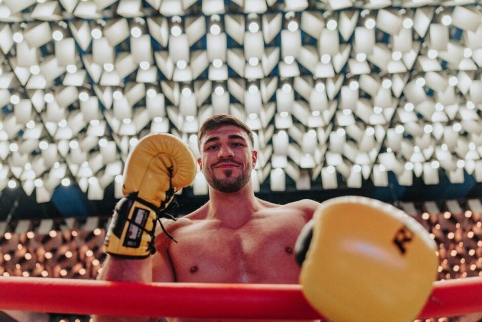 Tommy Fury during the open workout ahead of his fight with Eddie Hall
