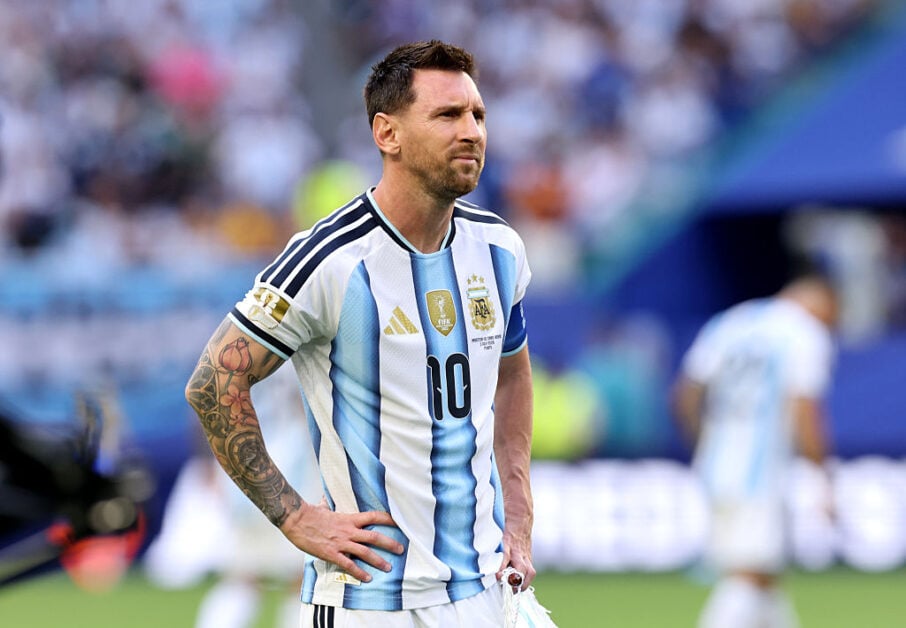 Lionel Messi pictured before Argentina vs Cape Verde
