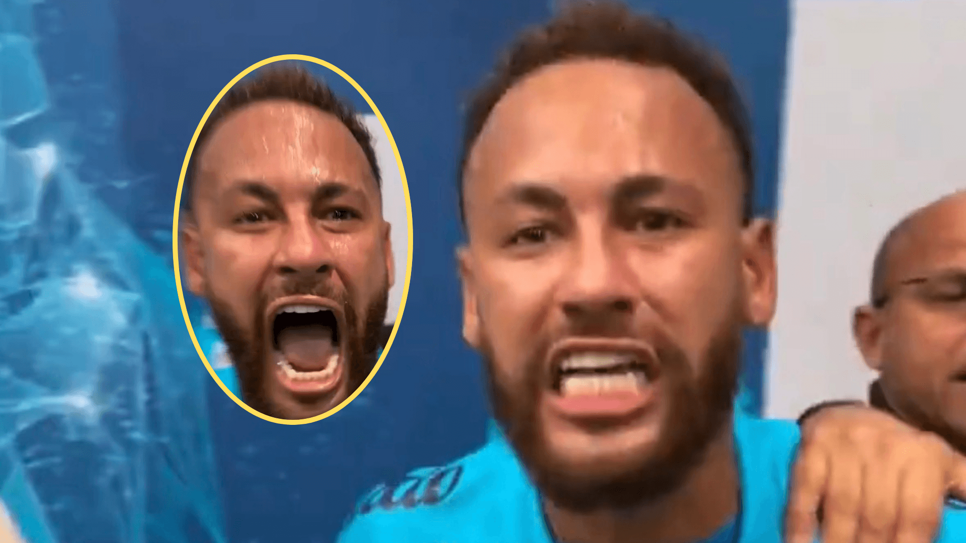 Neymar going crazy at Clube de Remo fans