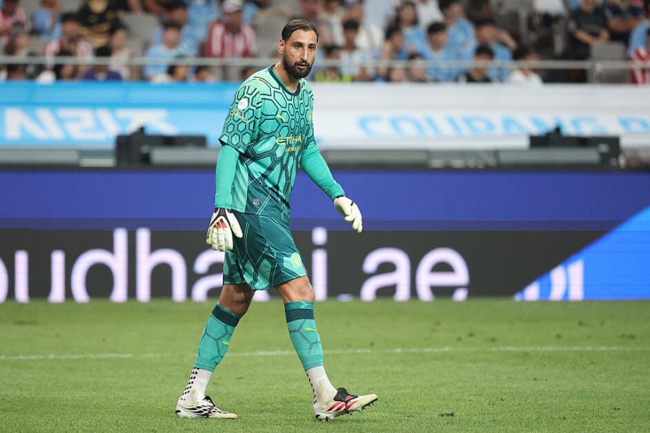 Gianluigi Donnarumma playing for Manchester City