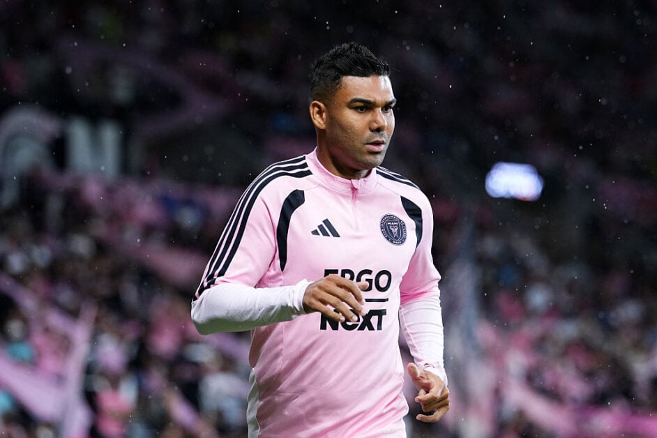 Casemiro warming up for Inter Miami