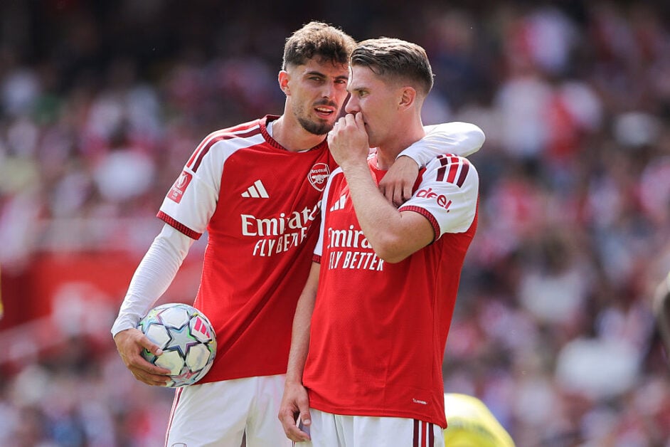 Kai Havertz and Viktor Gyokeres playing for Arsenal