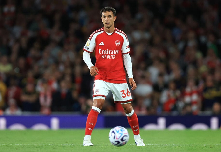 Martin Zubimendi playing for Arsenal