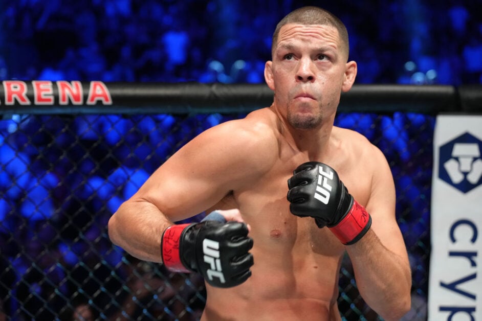 Nate Diaz inside the octagon